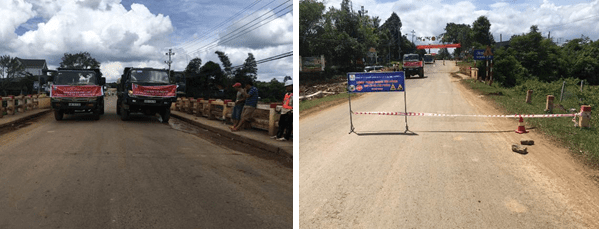 Điều tiết giao thông, xếp tải và tiến hành thu thập số liệu thử tải